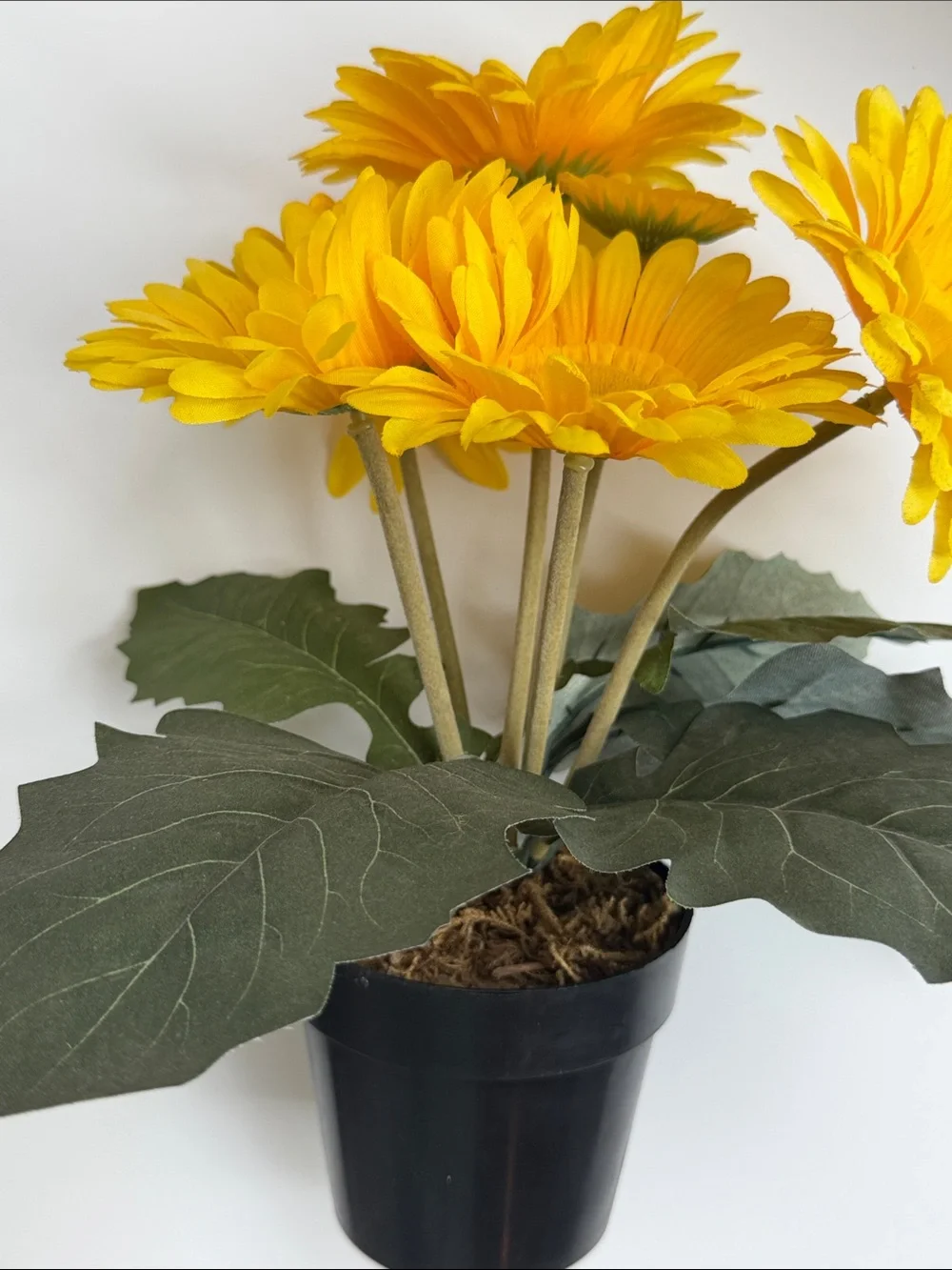 Yellow Faux Sunflower Potted Accent - Home Accents Faux Florals